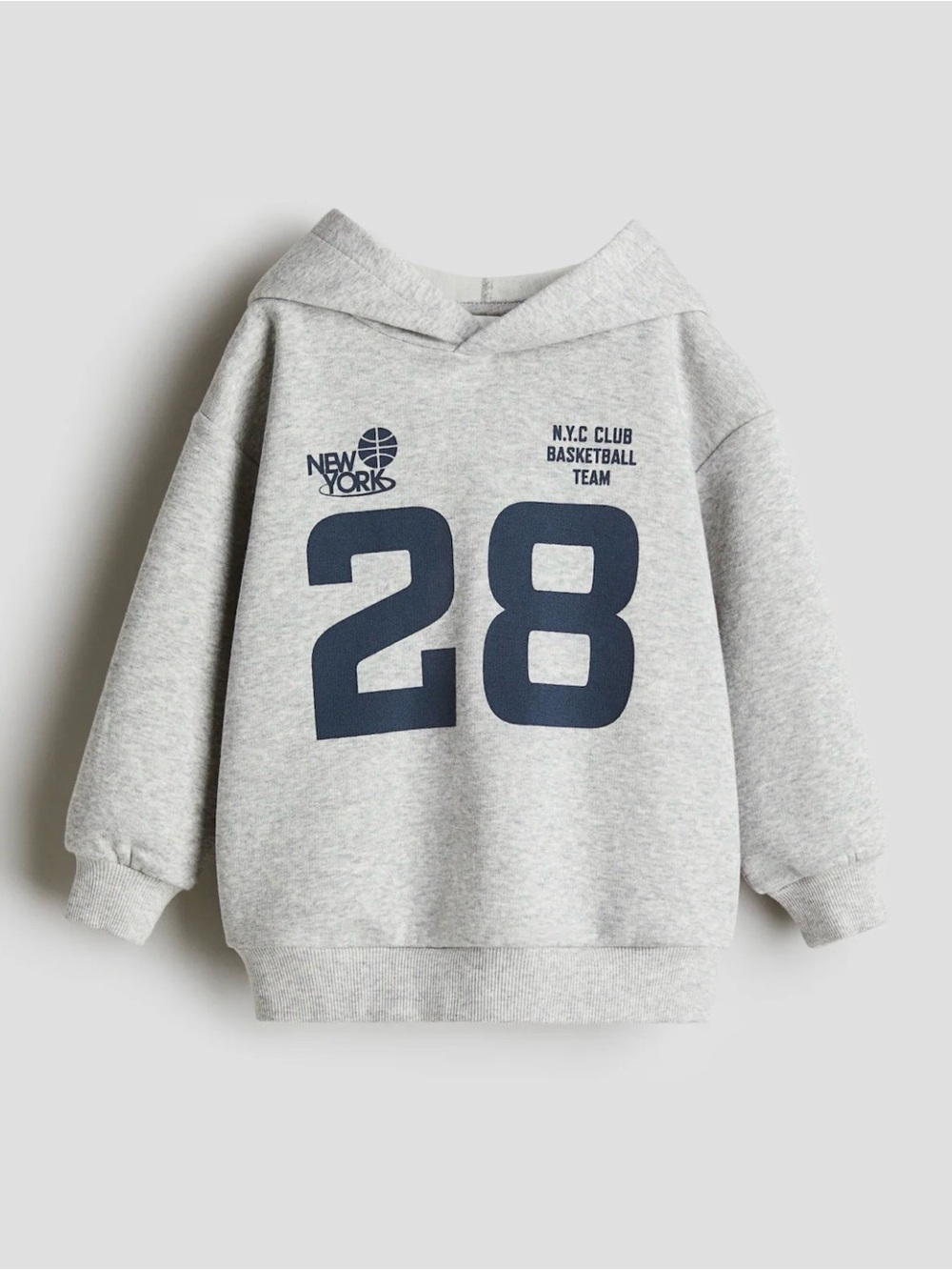 H&M Gray Crewneck Hoodie with Navy '28' Graphic 6X-7